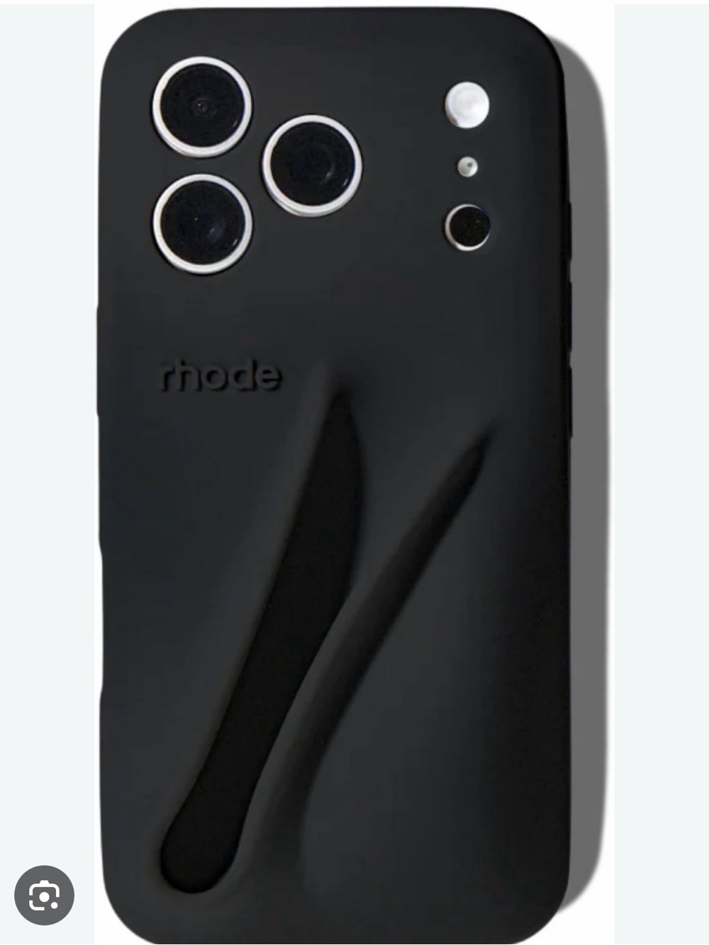 RHODE Black Silicone Phone Case with Sculpted Grip